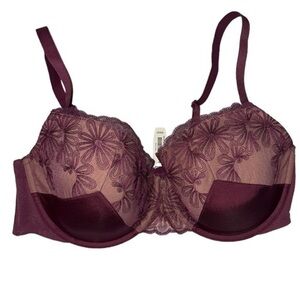 Adore Me Bra Danuta Lift Shaping Lined Lace New w Tag 40DD Loop Flower